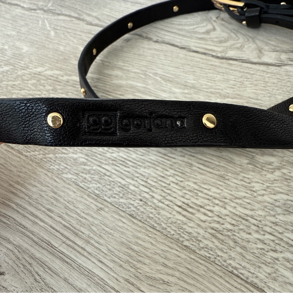 Gorjana Leather Belt Rare Women's Double Wrap Gold Tone Buckle Length 62.5” - Picture 4 of 5